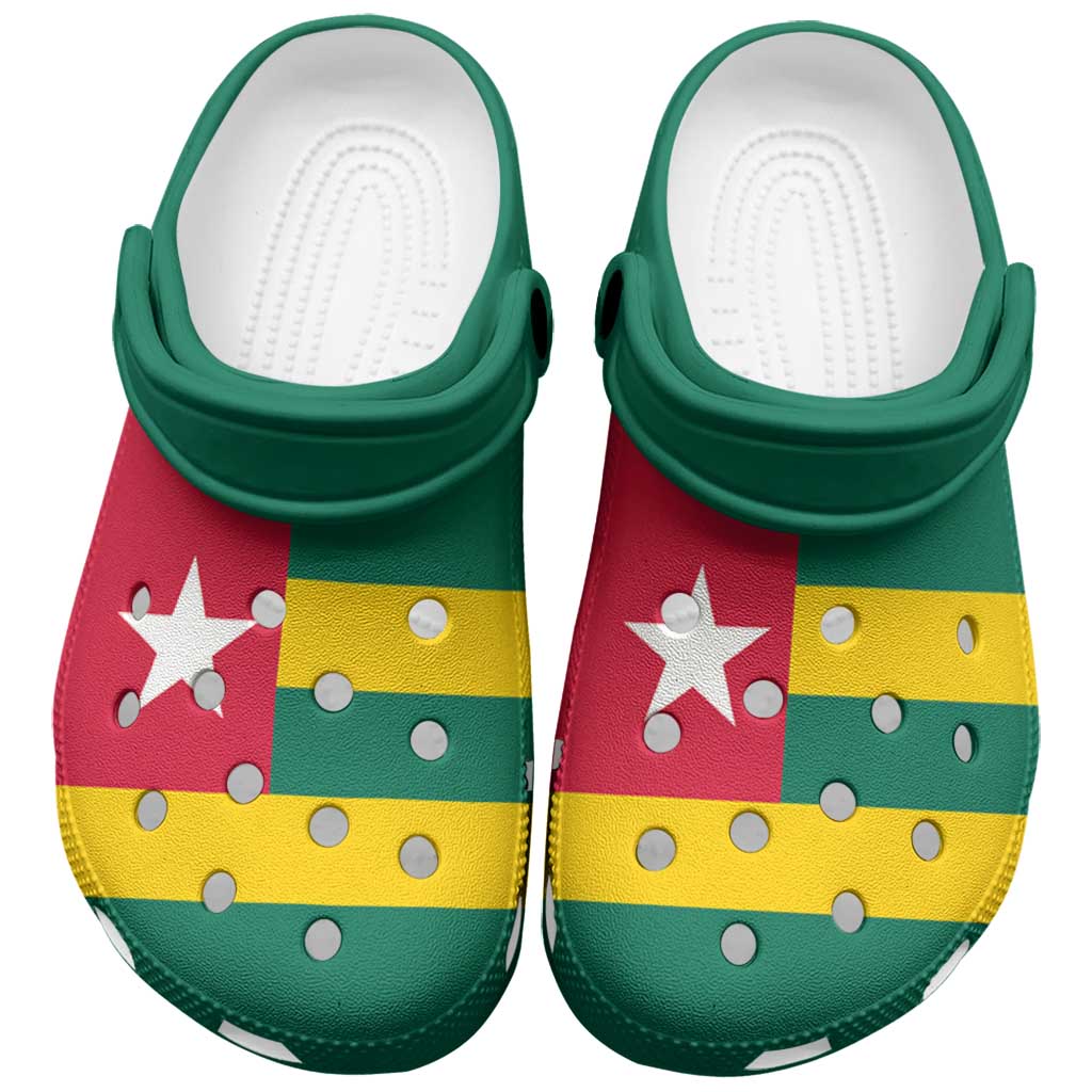 Footwearmerch African Proud Togo Flag Crocs Crocband Clogs Shoes Comfortable For Men Women and Kids