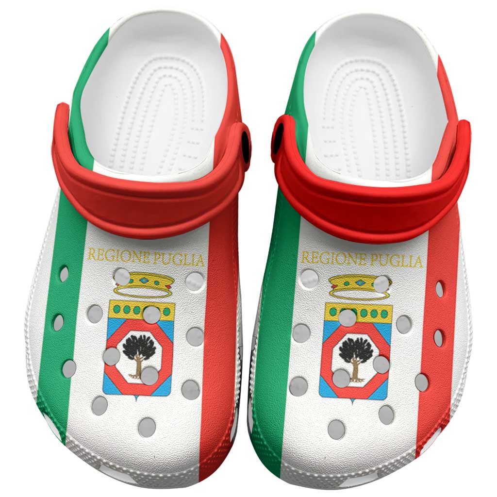 Footwearmerch Apulia Italy Flag Crocs Crocband Clogs Shoes Comfortable For Men Women and Kids