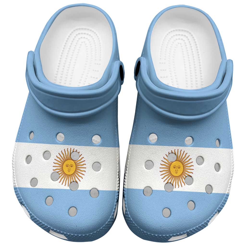 Footwearmerch Argentina Flag Crocs Crocband Clogs Shoes Comfortable For Men Women and Kids