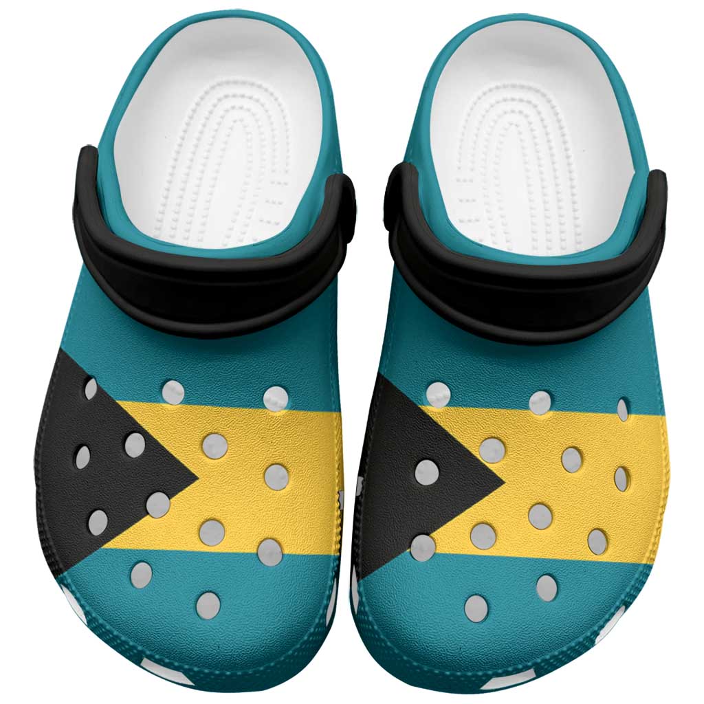 Footwearmerch Bahamas Flag Crocs Crocband Clogs Shoes Comfortable For Men Women and Kids
