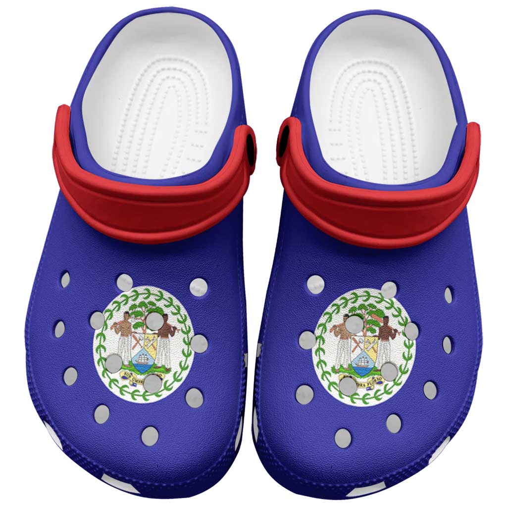 Footwearmerch Belize Flag Crocs Crocband Clogs Shoes Comfortable For Men Women and Kids