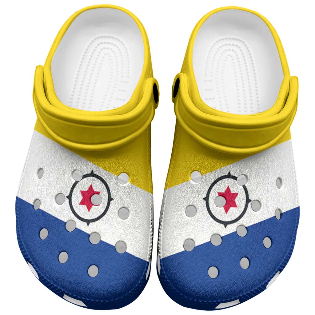 Footwearmerch Bonaire Flag Crocs Crocband Clogs Shoes Comfortable For Men Women and Kids