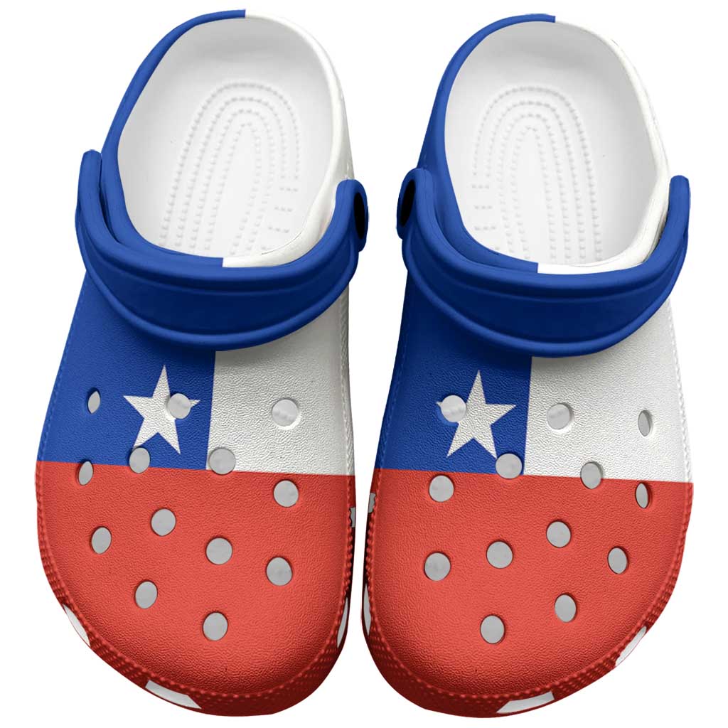 Footwearmerch Chile Flag Crocs Crocband Clogs Shoes Comfortable For Men Women and Kids