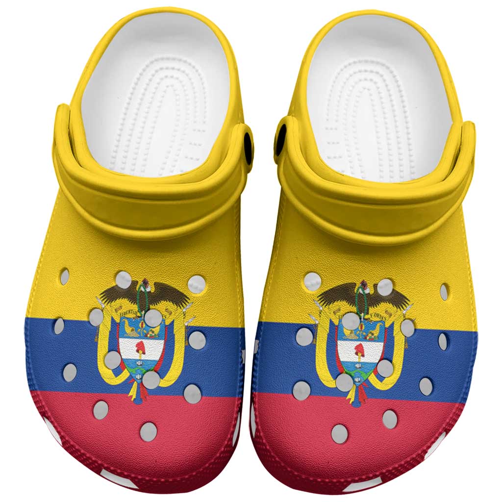 Footwearmerch Colombia Flag Crocs Crocband Clogs Shoes Comfortable For Men Women and Kids