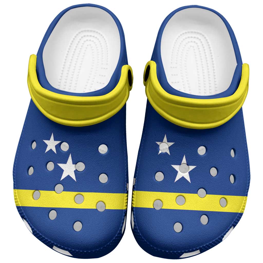 Footwearmerch CuraÃ§ao Flag Crocs Crocband Clogs Shoes Comfortable For Men Women and Kids