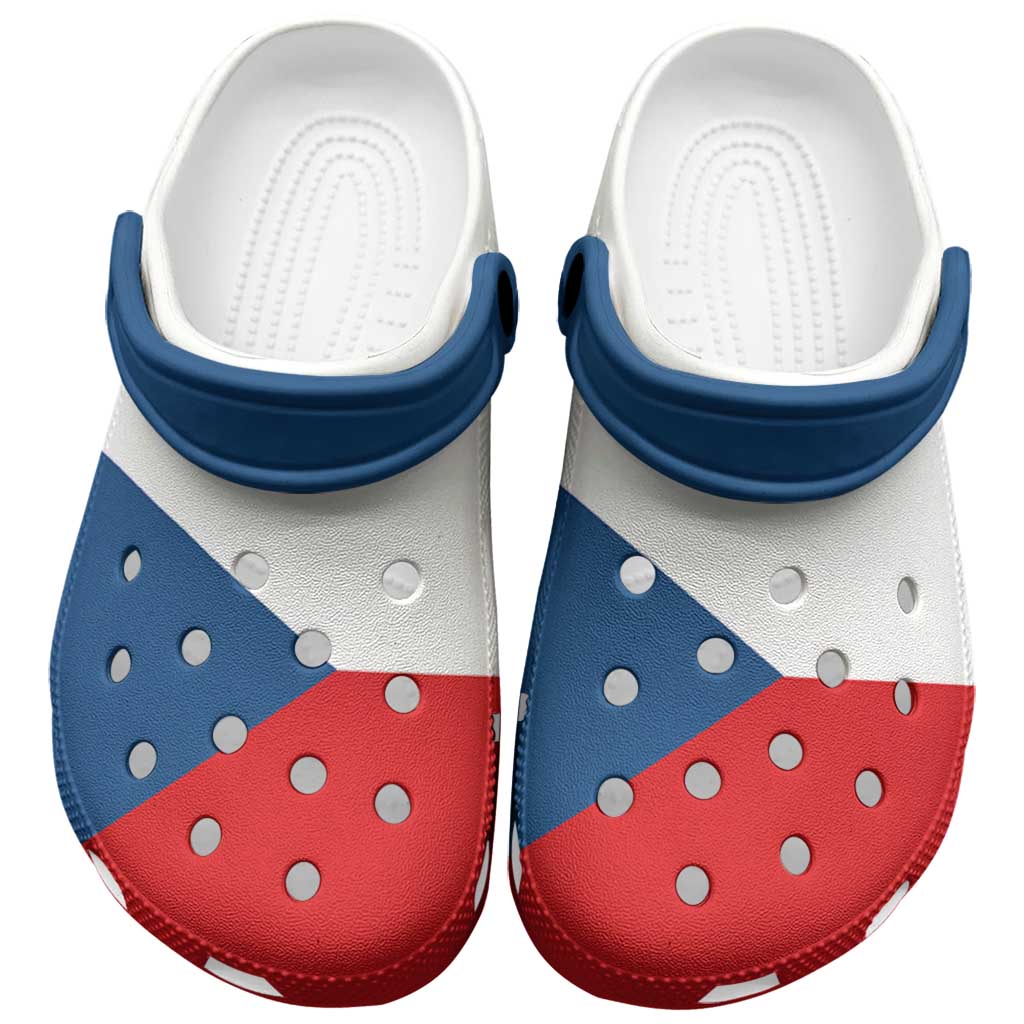 Footwearmerch Czech Republic Flag Crocs Crocband Clogs Shoes Comfortable For Men Women and Kids