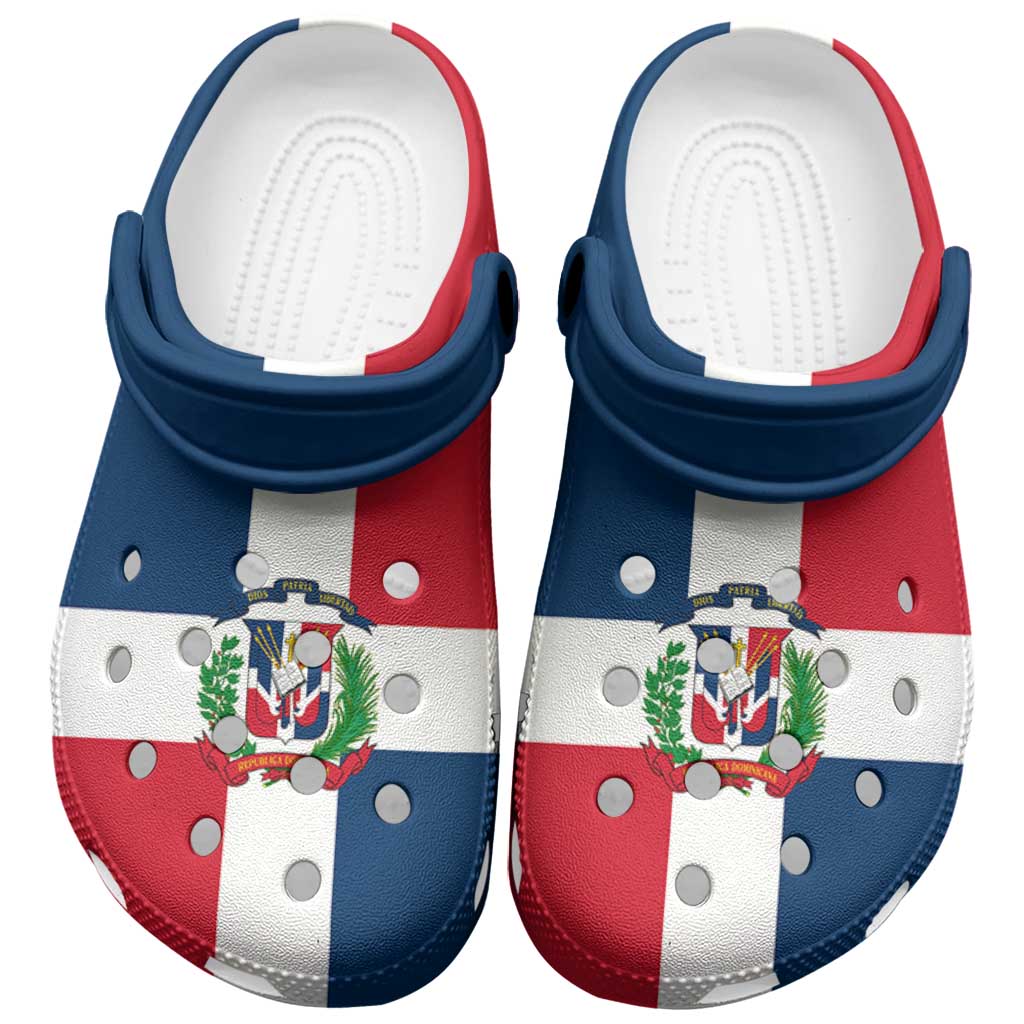 Footwearmerch Dominican Republic Flag Crocs Crocband Clogs Shoes Comfortable For Men Women and Kids