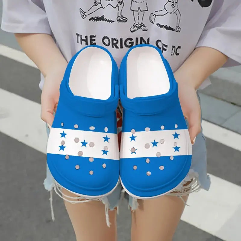 Footwearmerch Honduras Flag Crocs Crocband Clogs Shoes Comfortable For Men Women and Kids