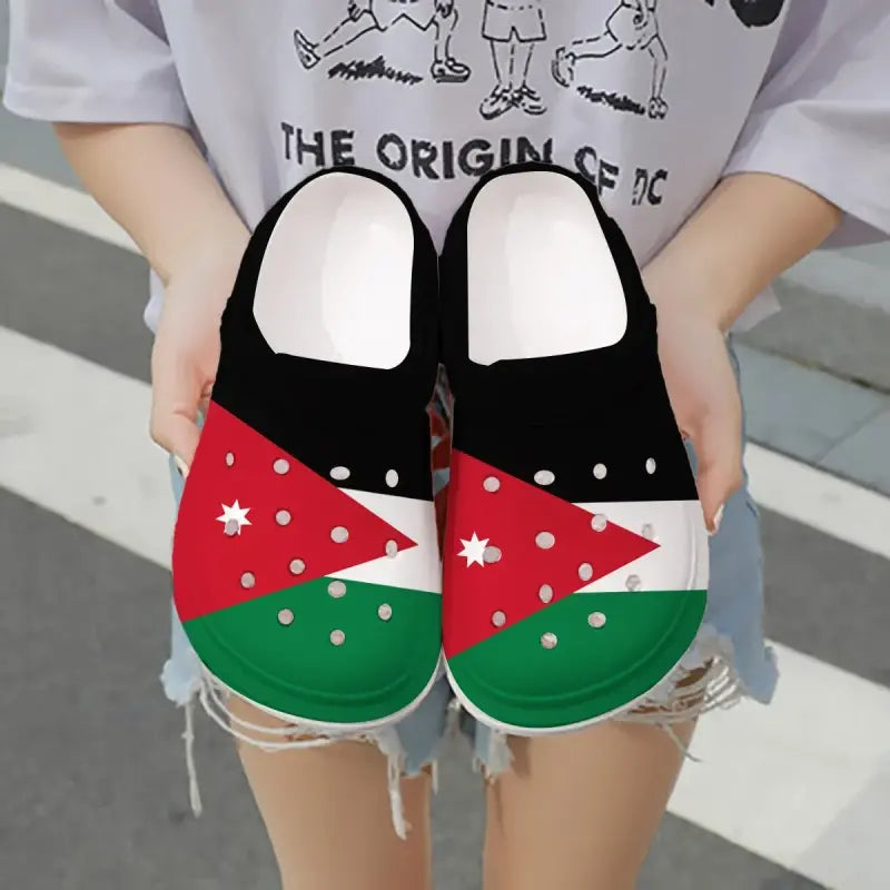 Footwearmerch Jordan Flag Crocs Crocband Clogs Shoes Comfortable For Men Women and Kids