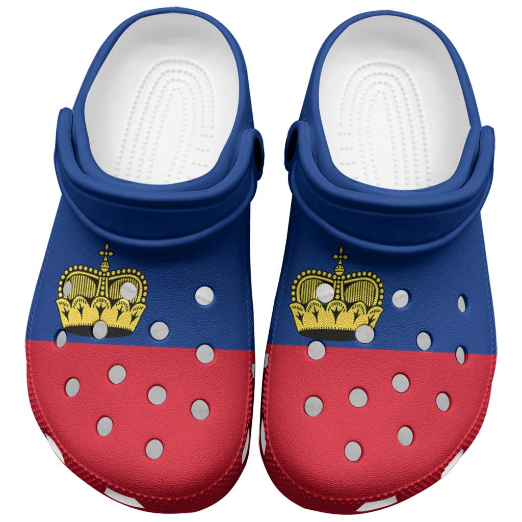 Footwearmerch Liechtenstein Flag Crocs Crocband Clogs Shoes Comfortable For Men Women and Kids