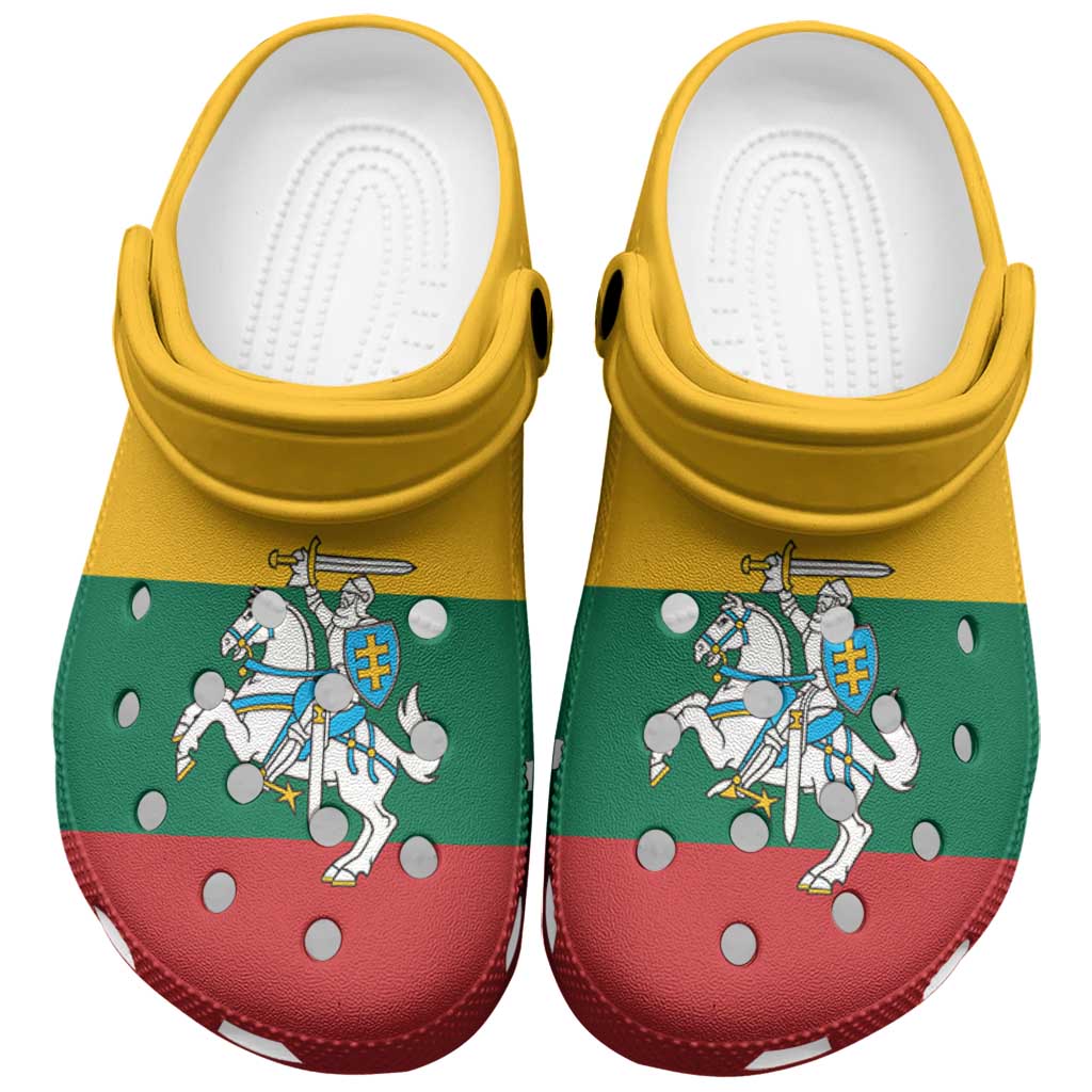 Footwearmerch Lithuania Flag Crocs Crocband Clogs Shoes Comfortable For Men Women and Kids