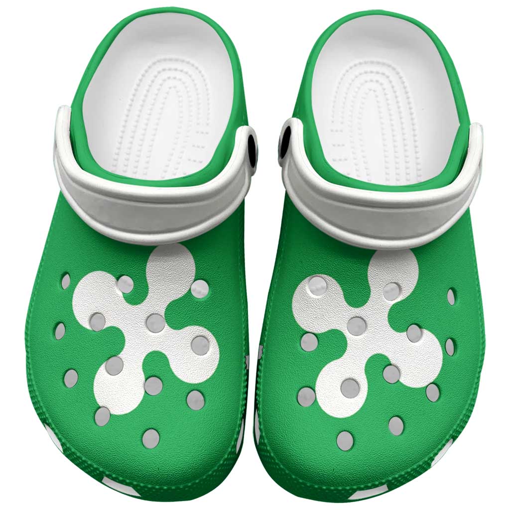 Footwearmerch Lombardy Italy Flag Crocs Crocband Clogs Shoes Comfortable For Men Women and Kids
