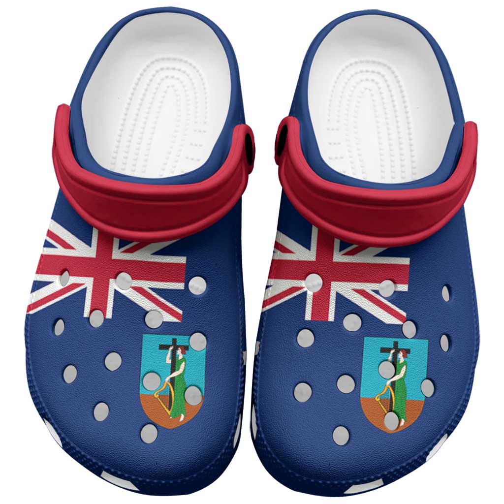 Footwearmerch Montserrat Flag Crocs Crocband Clogs Shoes Comfortable For Men Women and Kids