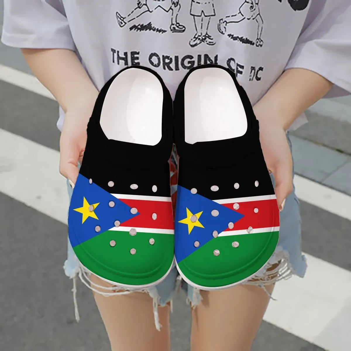 Footwearmerch South Sudan Flag Crocs Crocband Clogs Shoes Comfortable For Men Women and Kids
