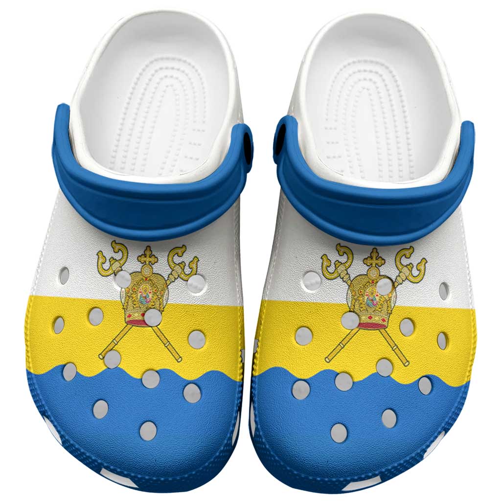 Footwearmerch Ukraine Mykolaiv Oblast Flag Crocs Crocband Clogs Shoes Comfortable For Men Women and Kids