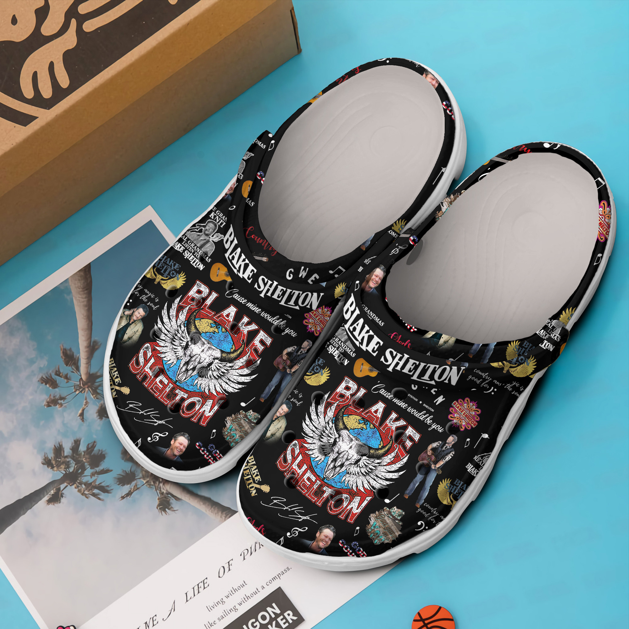 Footwearmerch Blake Shelton Music Crocs Crocband Clogs Shoes Comfortable For Men Women and Kids