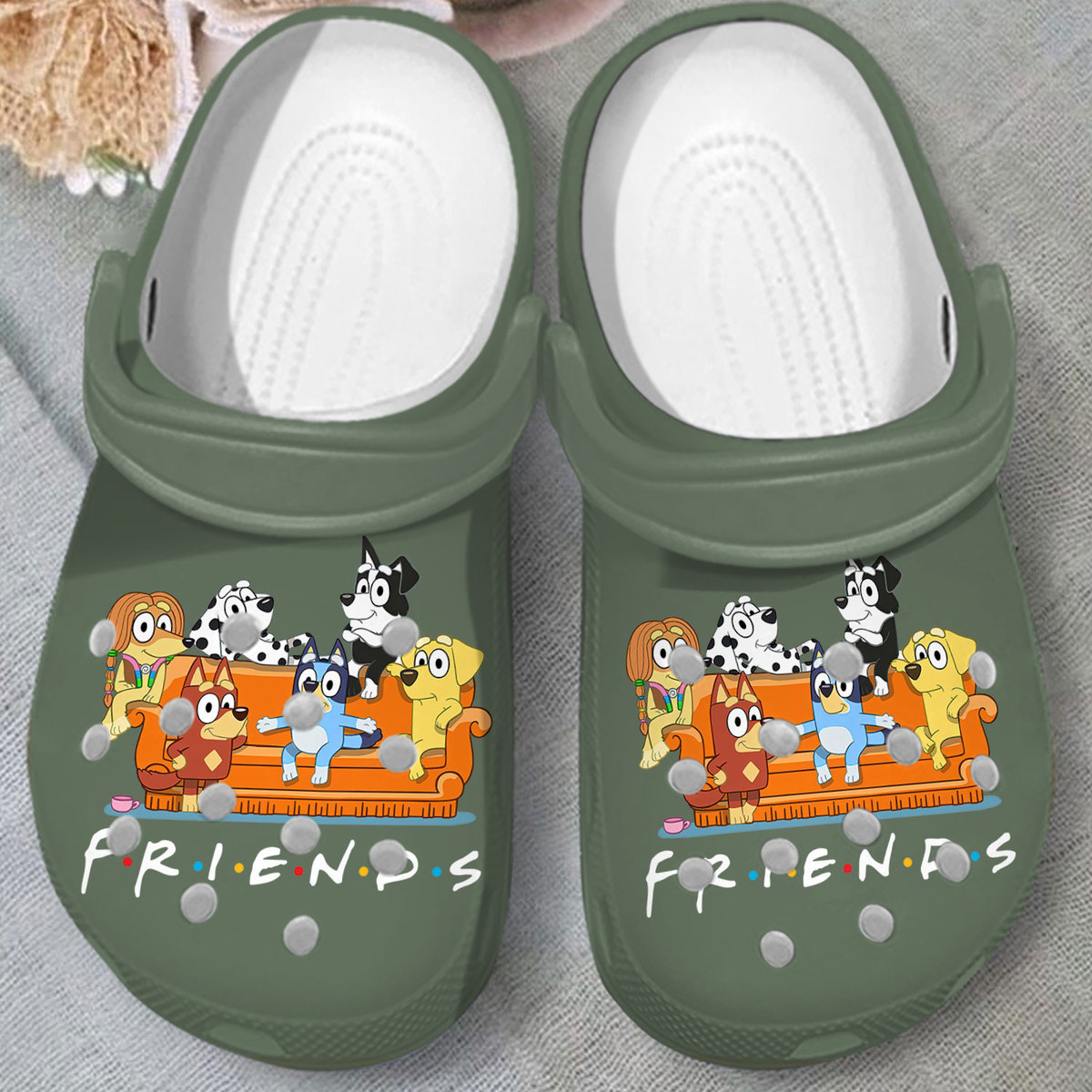 Footwearmerch Bluey Cartoon Crocs Crocband Clogs Shoes Comfortable For Men Women and Kids