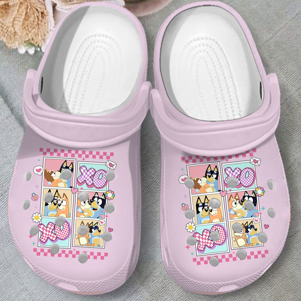 Footwearmerch Bluey Cartoon Crocs Crocband Clogs Shoes Comfortable For Men Women and Kids