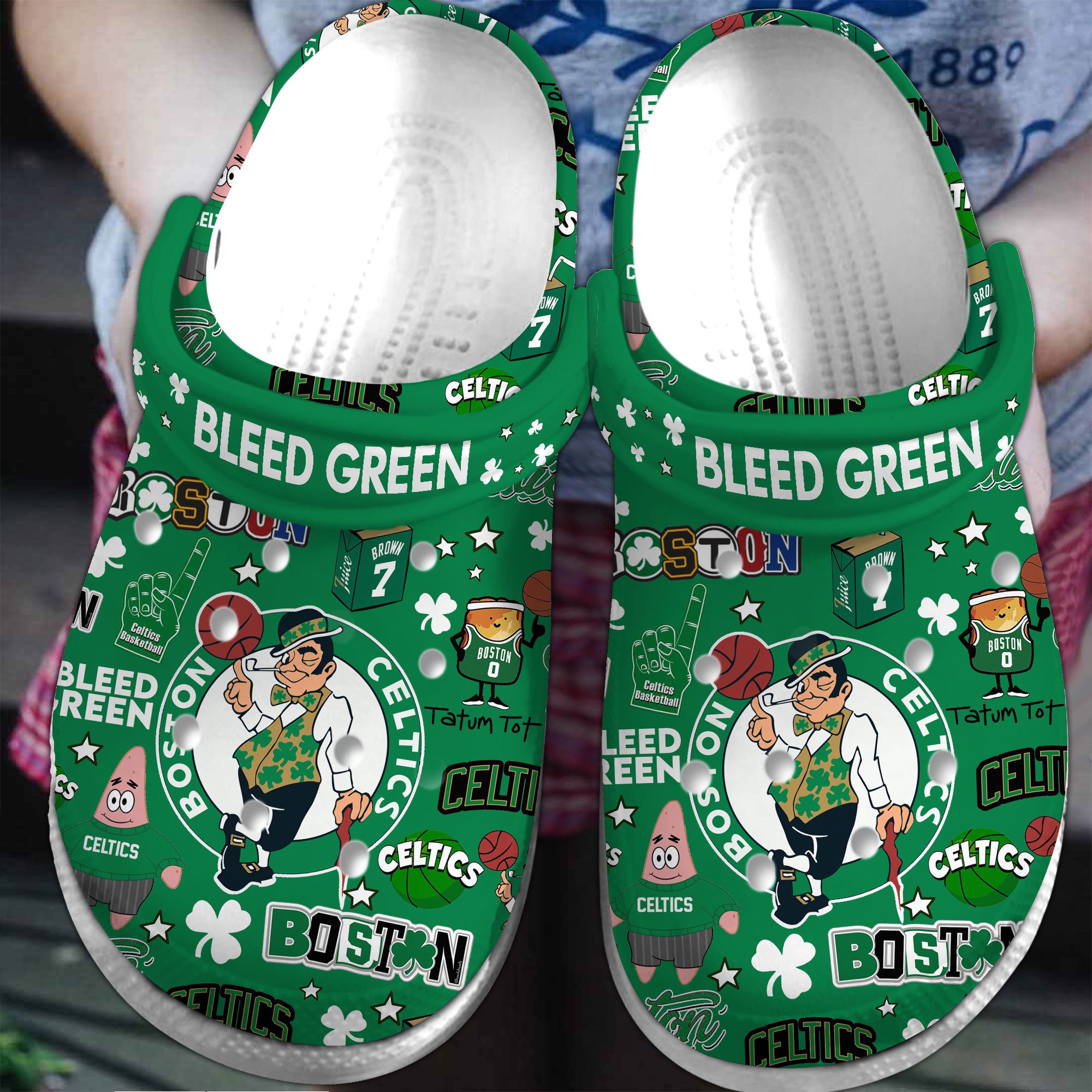 Footwearmerch Boston Celtics NBA Sport Crocs Crocband Clogs Shoes Comfortable For Men Women and Kids