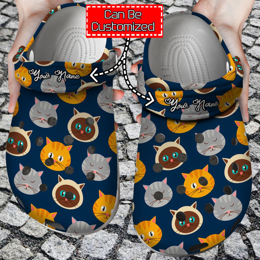 Footwearmerch Cat - Cute Pattern Cats Limited Edition Clog Shoes For Men And Women