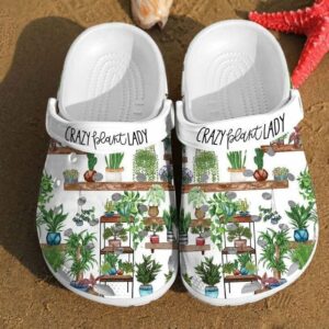 Footwearmerch Crazy Plant Lady Mom Unisex Birthday Gifts clog Shoes