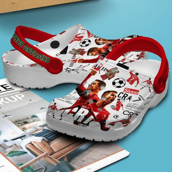 Footwearmerch Cristiano Ronaldo CR7 Sport Crocs Crocband Clogs Shoes Comfortable For Men Women and Kids
