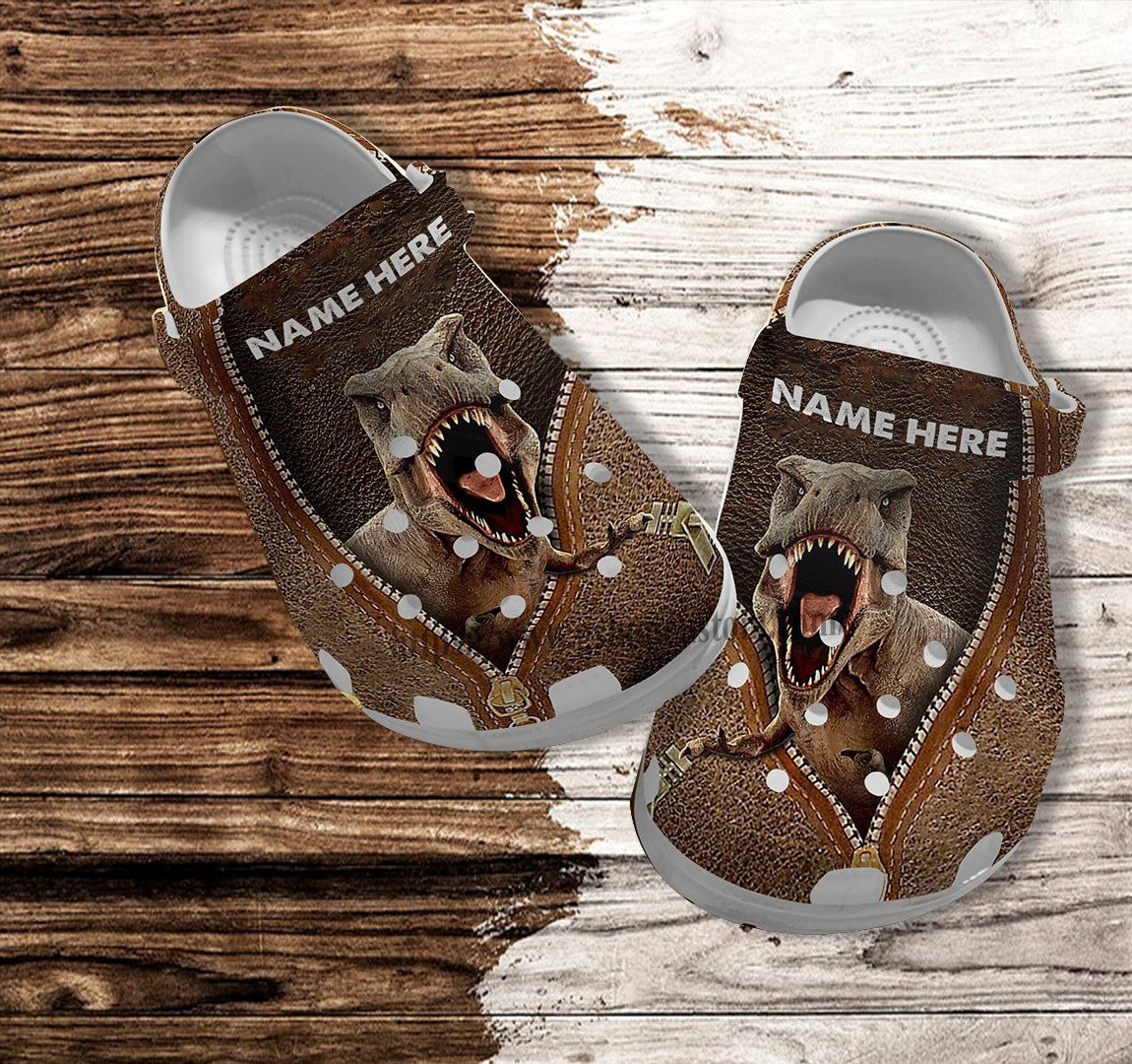 footwearmerch-dinosaur-t-rex-roar-leather-croc-shoes-gift-husband-scary-dinosaur-shoes-croc-clogs-gift-men-women-xlqo9