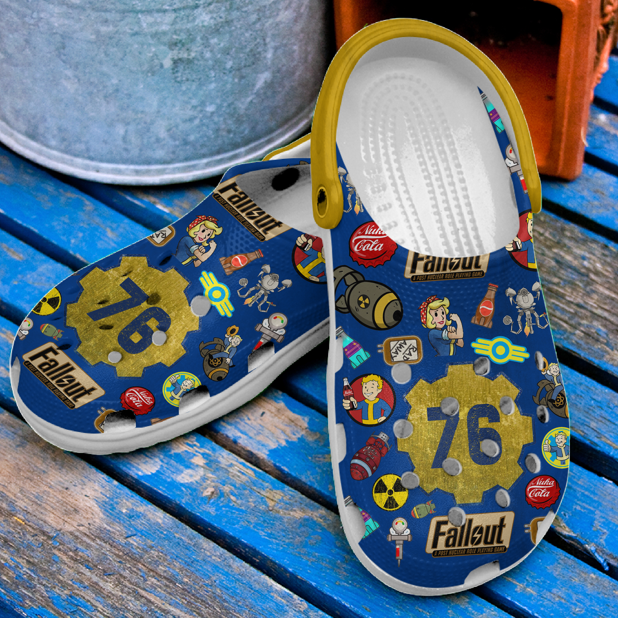 Footwearmerch Fallout Shelter Game Crocs Crocband Clogs Shoes Comfortable For Men Women and Kids