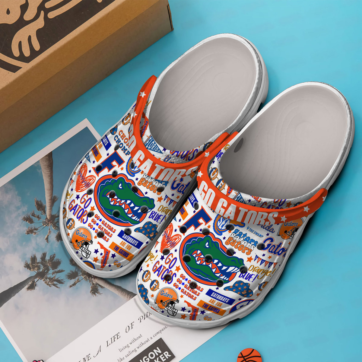 Footwearmerch Florida Gators NCAA Sport Crocs Crocband Clogs Shoes Comfortable For Men Women and Kids