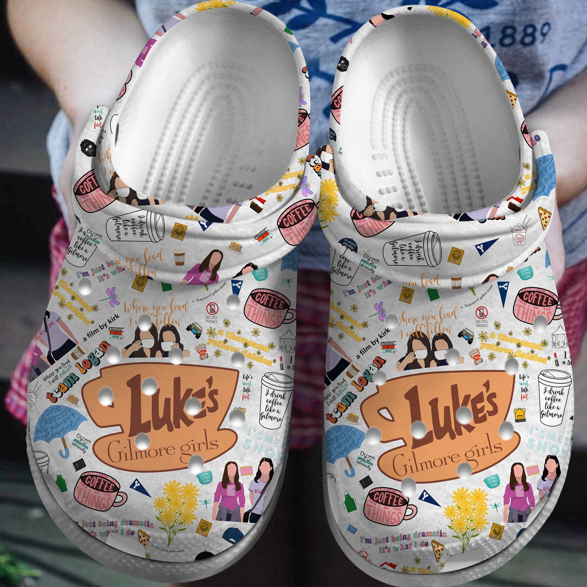 Footwearmerch Gilmore Girls TV Series Crocs Crocband Clogs Shoes Comfortable For Men Women and Kids