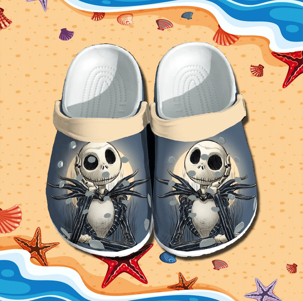 Footwearmerch Jack Skellington Crocs Clog Shoes