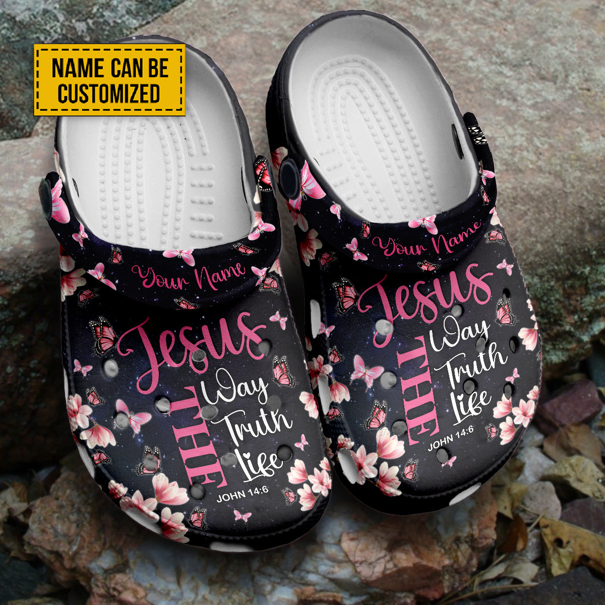 Footwearmerch Jesus The Way The Truth The Life Customized Crocs Crocband Clogs Shoes Comfortable For Men Women and Kids Gift For Jesus Lovers