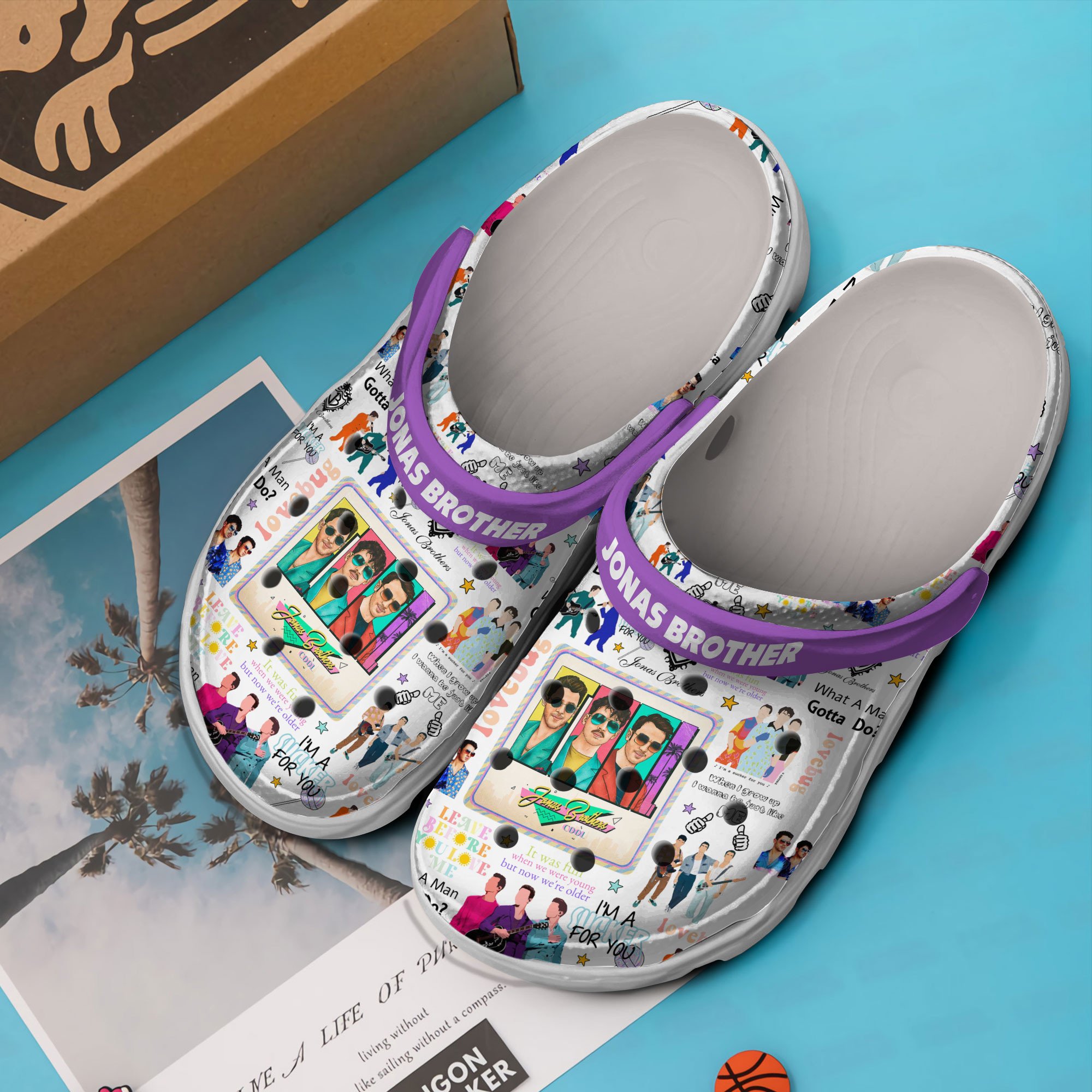 Footwearmerch Jonas Brothers Music Crocs Crocband Clogs Shoes Comfortable For Men Women and Kids