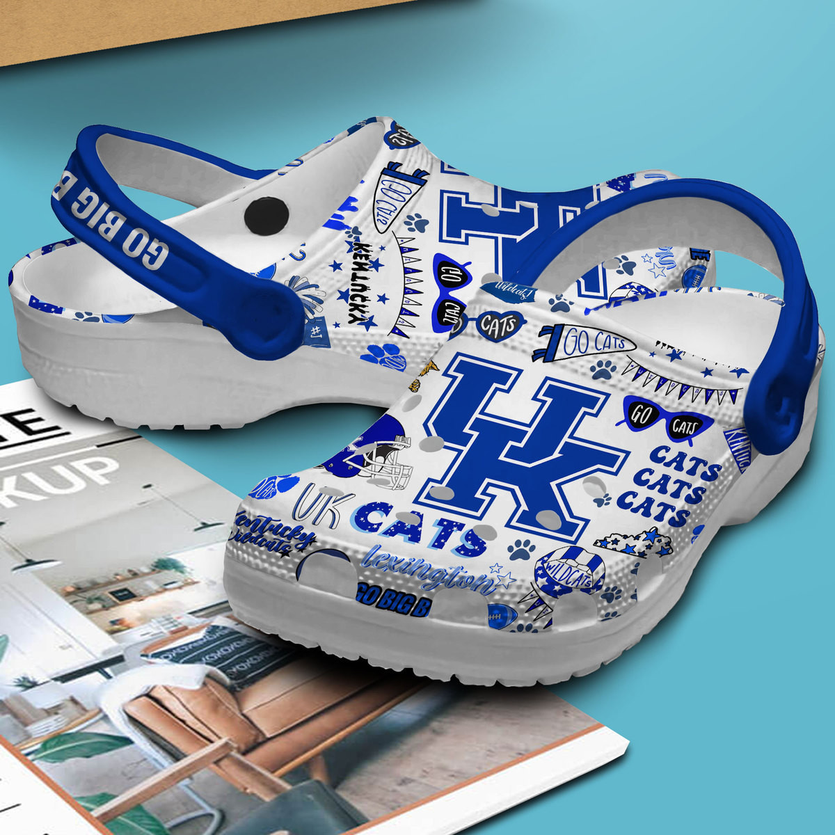Footwearmerch Kentucky Wildcats NCAA Sport Crocs Crocband Clogs Shoes Comfortable For Men Women and Kids
