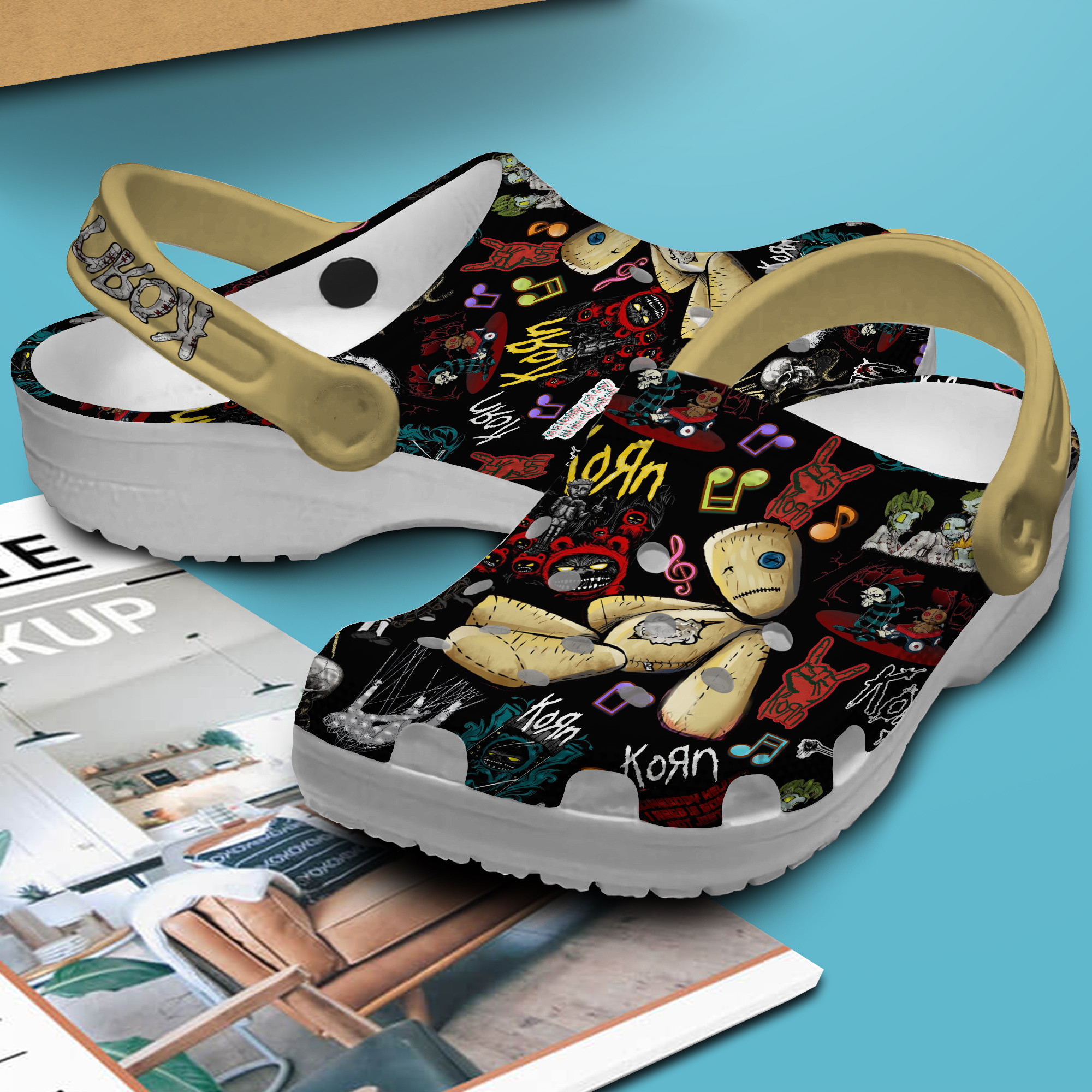 Footwearmerch Korn Music Crocs Crocband Clogs Shoes Comfortable For Men Women and Kids