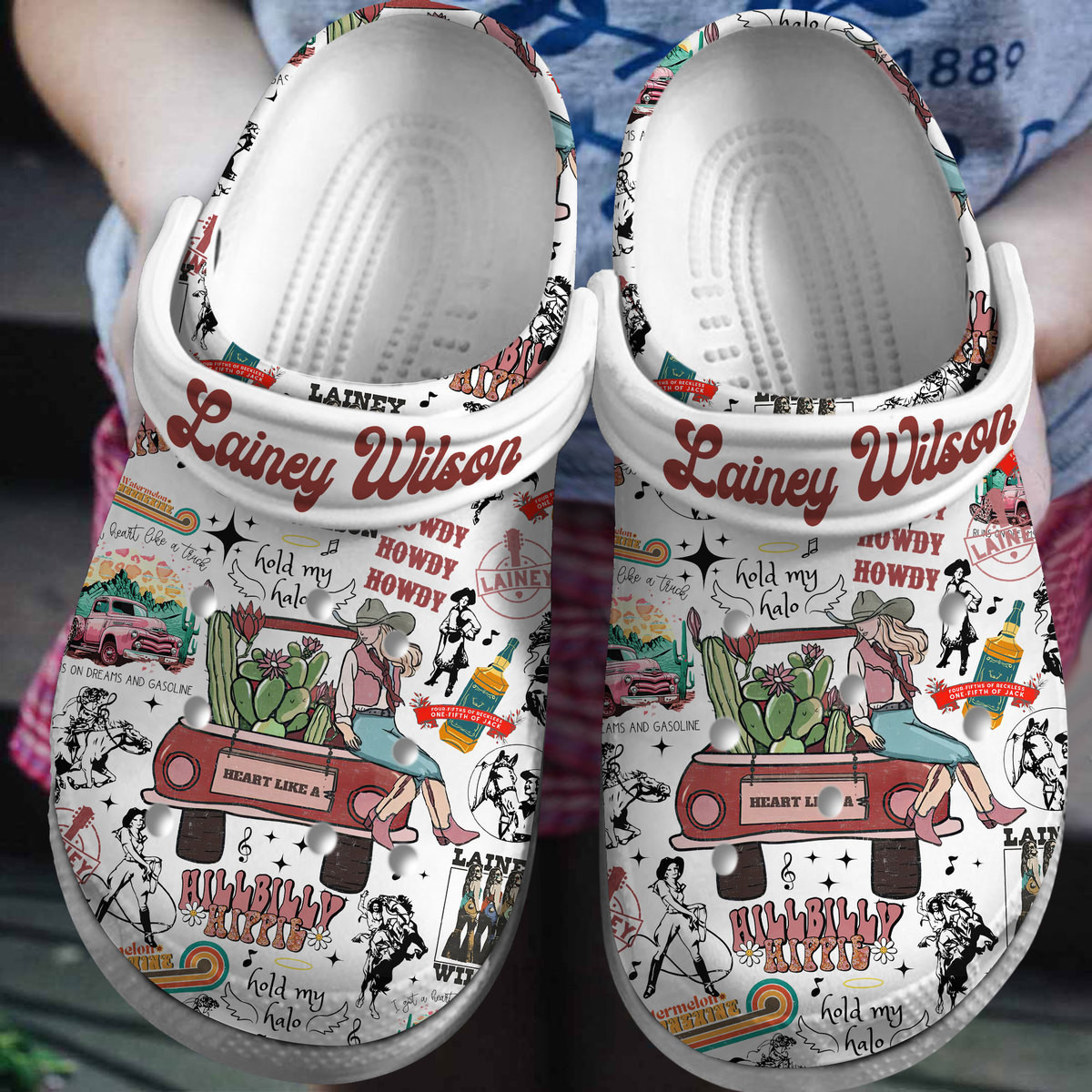 Footwearmerch Lainey Wilson Music Crocs Crocband Clogs Shoes Comfortable For Men Women and Kids