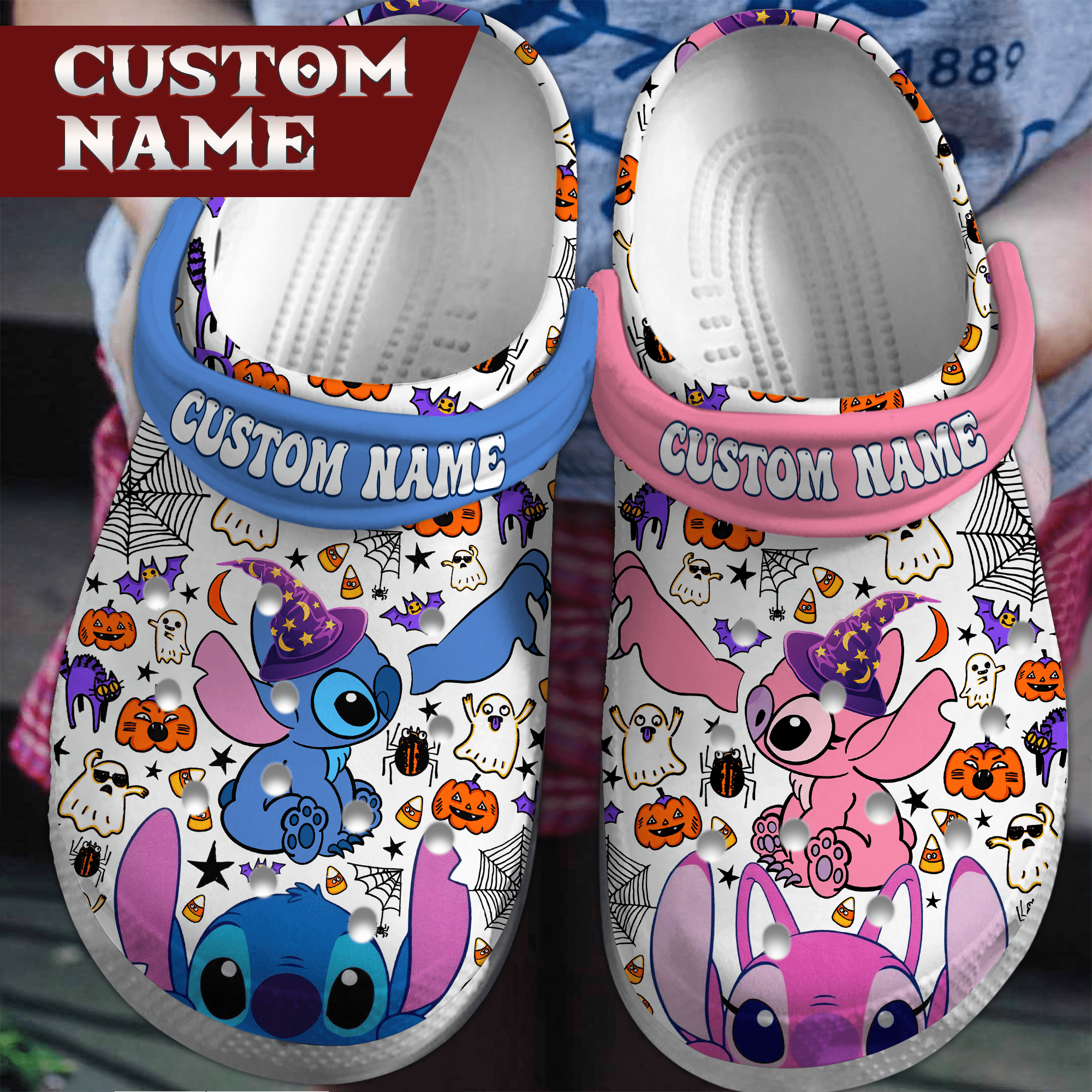 Footwearmerch Lilo and Stitch Movie Crocs Crocband Clogs Shoes Comfortable For Men Women and Kids