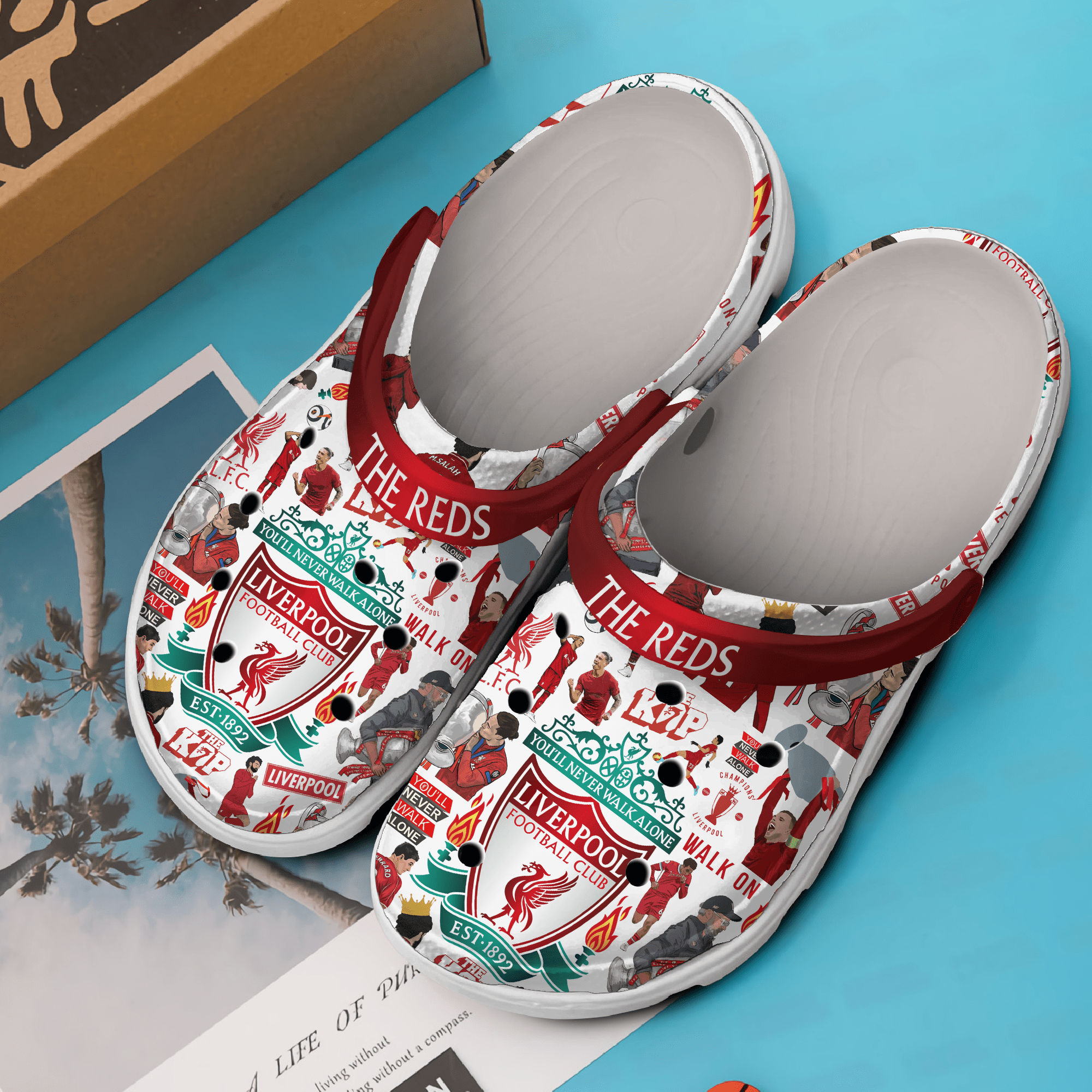 Footwearmerch Liverpool EPL Sport Crocs Crocband Clogs Shoes Comfortable For Men Women and Kids