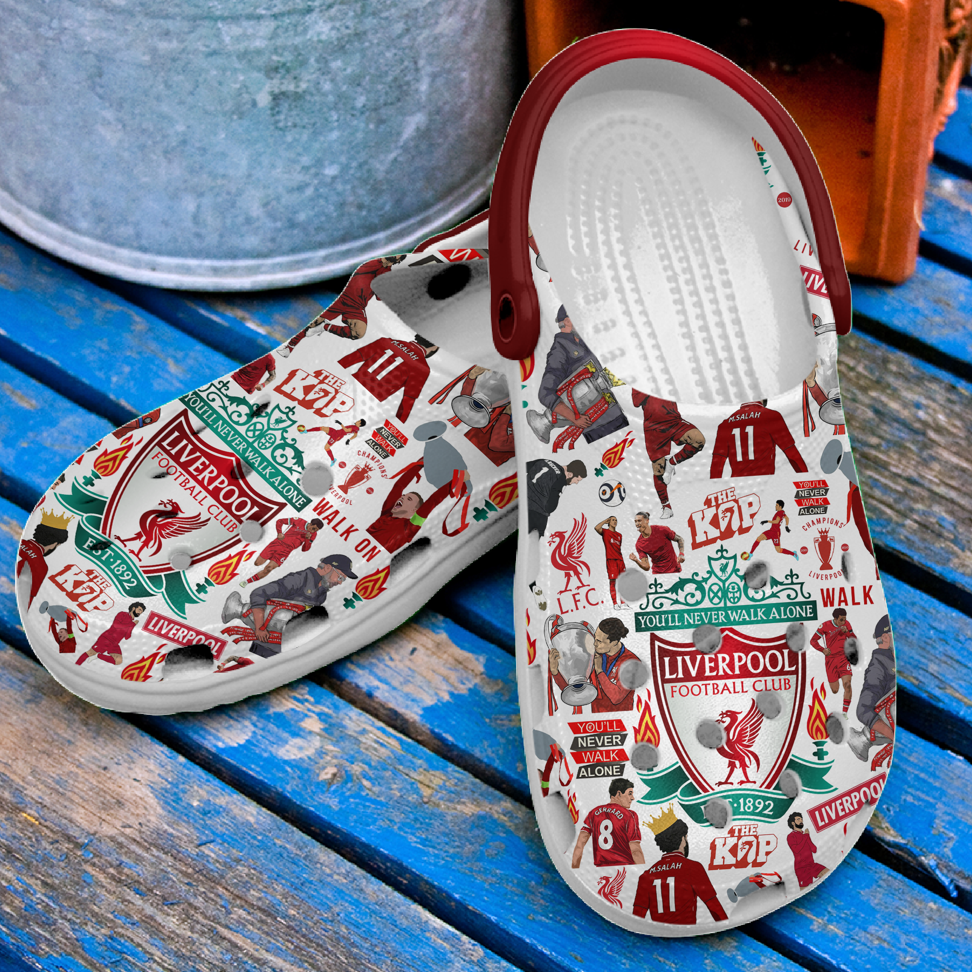 Footwearmerch Liverpool EPL Sport Crocs Crocband Clogs Shoes Comfortable For Men Women and Kids