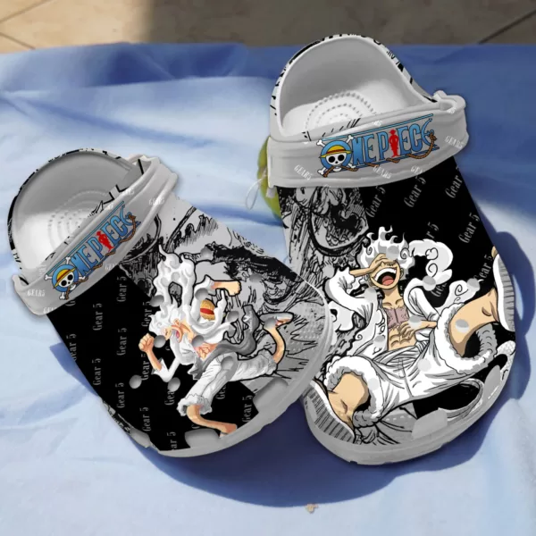 Footwearmerch Monkey D. Luffy One Piece Gear 5 Anime Crocs Crocband Clogs Shoes Comfortable For Men Women and Kids