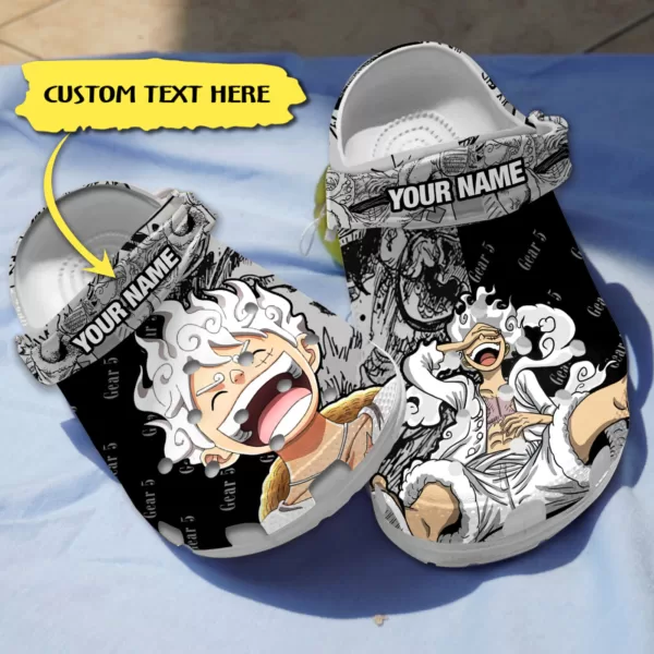 Footwearmerch Monkey D. Luffy One Piece Gear 5 Anime Crocs Crocband Clogs Shoes Comfortable For Men Women and Kids