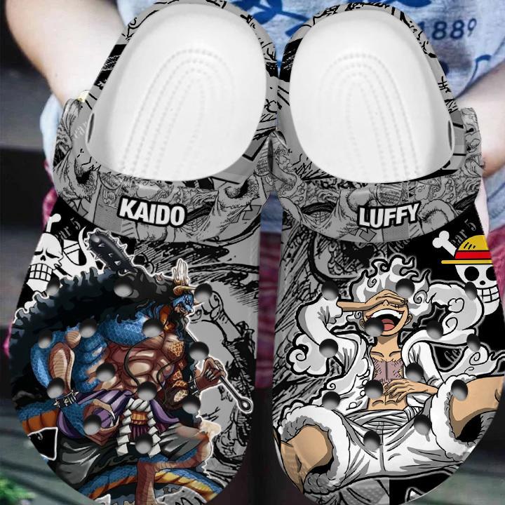 Footwearmerch Monkey D. Luffy One Piece Gear 5 Anime Crocs Crocband Clogs Shoes Comfortable For Men Women and Kids
