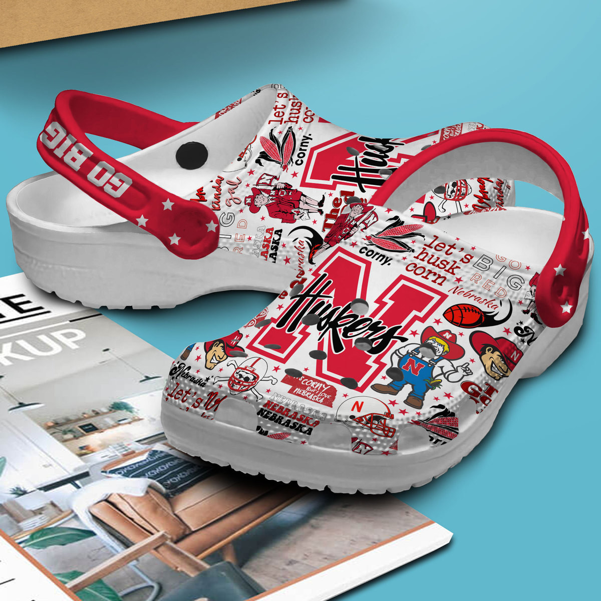 Footwearmerch Nebraska Cornhuskers NCAA Sport Crocs Crocband Clogs Shoes Comfortable For Men Women and Kids
