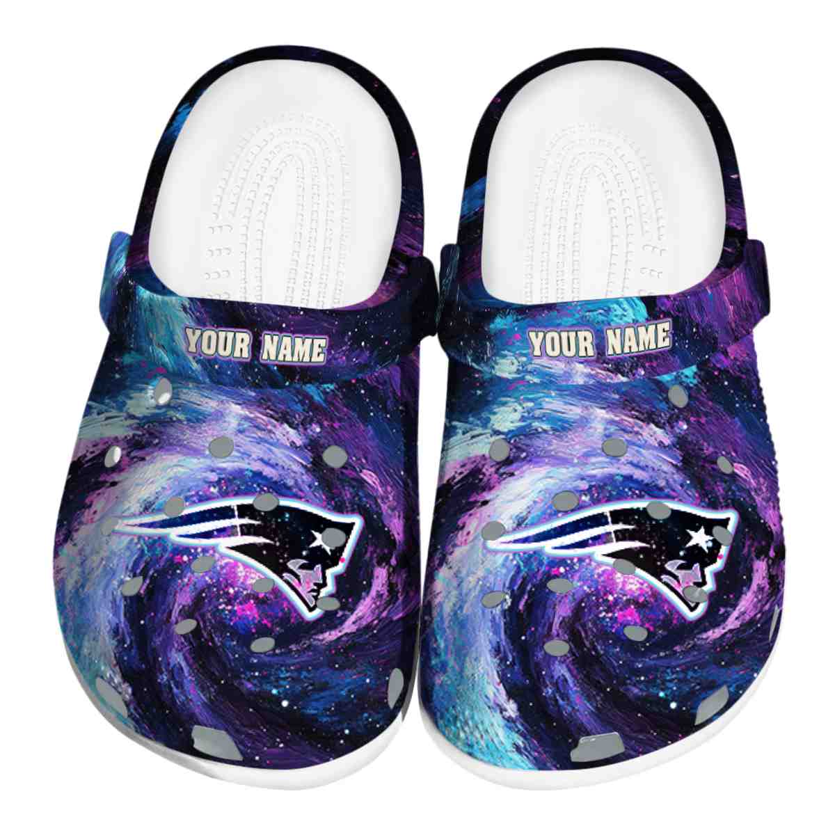 Footwearmerch New England Patriots NFL Sport Crocs Crocband Clogs Shoes Comfortable For Men Women and Kids