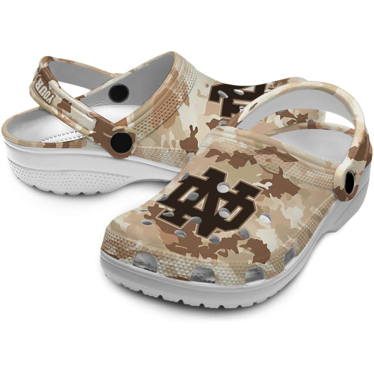 Footwearmerch Notre Dame Fighting Irish NCAA Sport Crocs Crocband Clogs Shoes Comfortable For Men Women and Kids