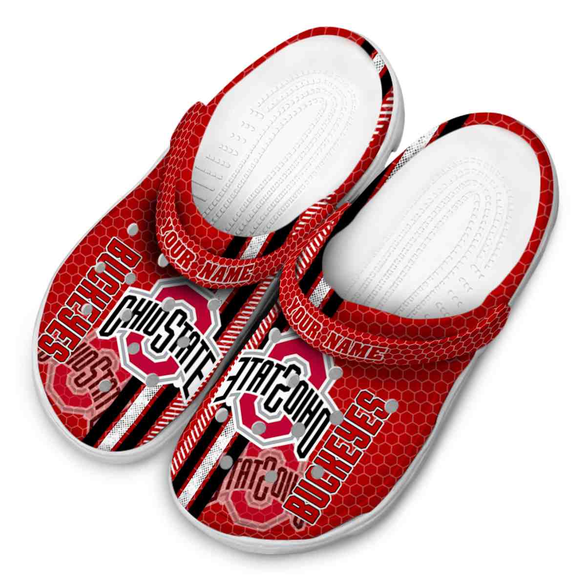 Footwearmerch Ohio State Buckeyes NCAA Sport Crocs Crocband Clogs Shoes Comfortable For Men Women and Kids