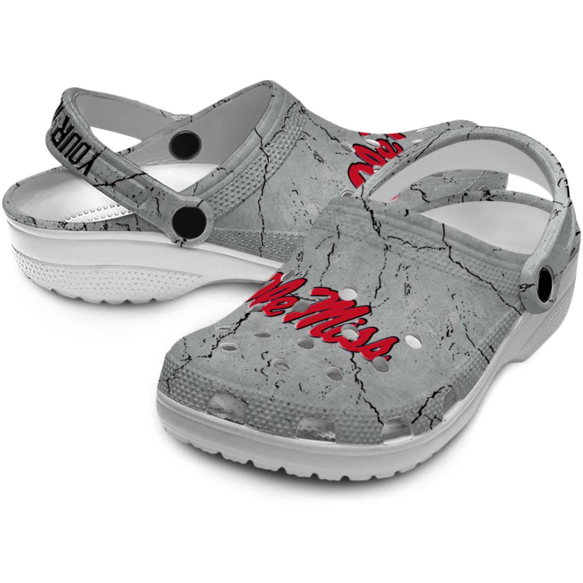 Footwearmerch Ole Miss Rebels NCAA Sport Crocs Crocband Clogs Shoes Comfortable For Men Women and Kids