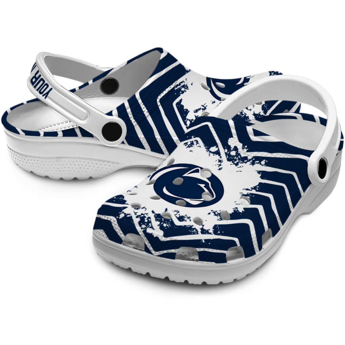 Footwearmerch Penn State Nittany Lions NCAA Sport Crocs Crocband Clogs Shoes Comfortable For Men Women and Kids