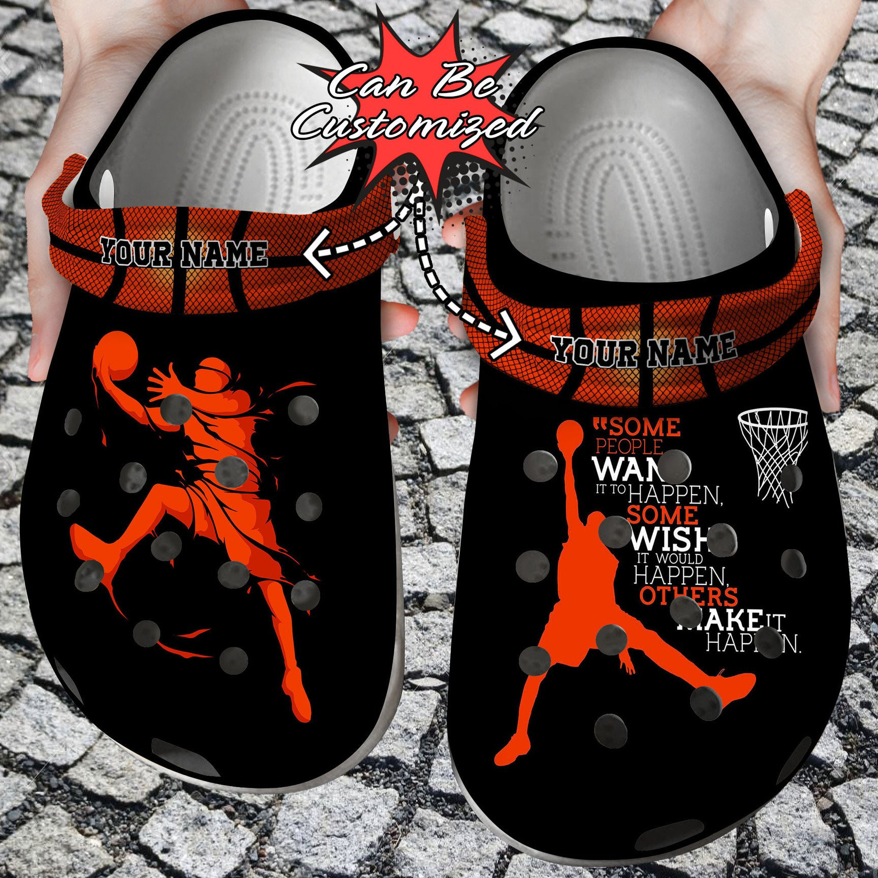 Footwearmerch Personalized Playing Basketball Player clog Shoes Sport