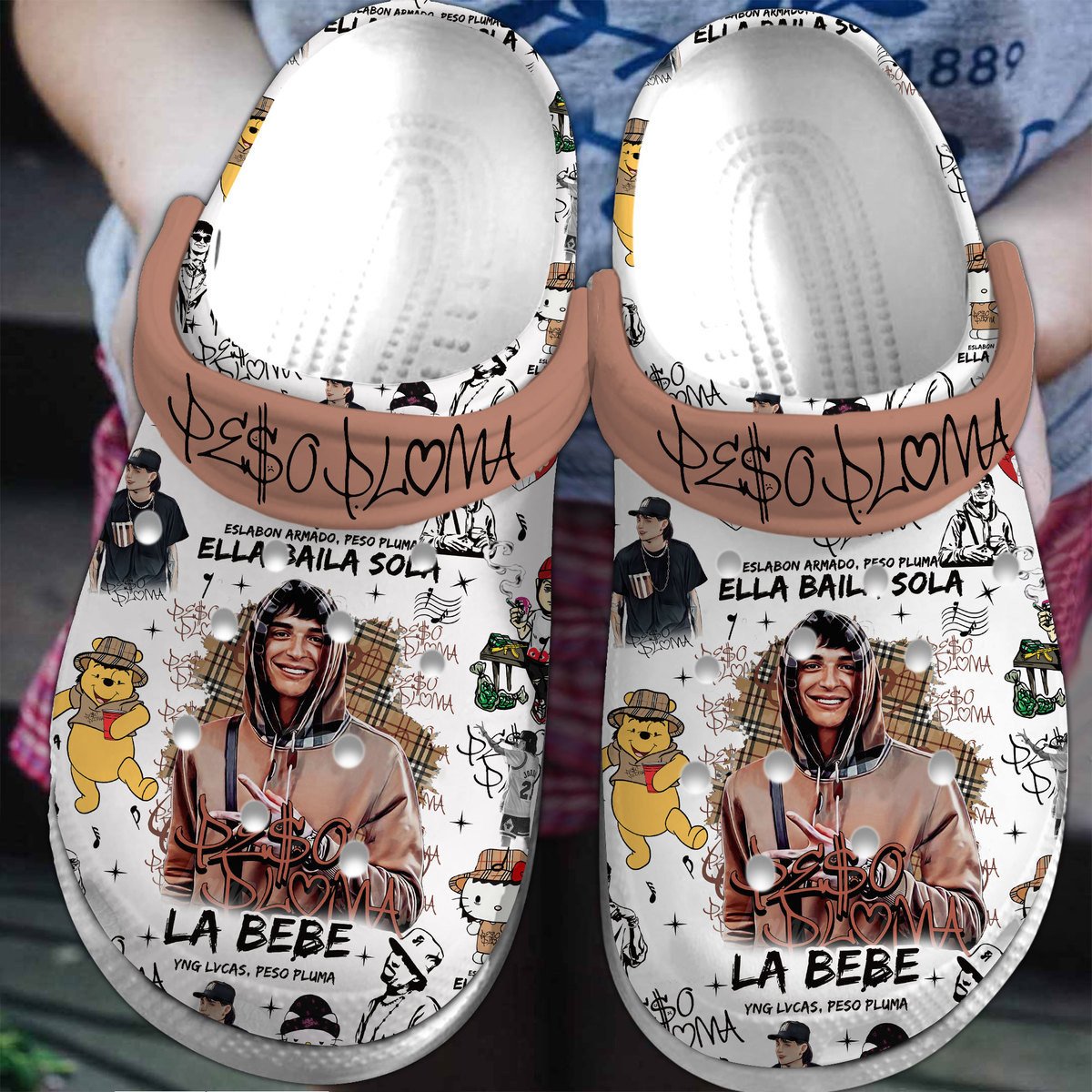 Footwearmerch Peso Pluma Music Crocs Crocband Clogs Shoes Comfortable For Men Women and Kids